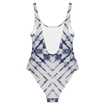 MOJI ONE PIECE SWIMSUIT IN WHITE AND INDIGO