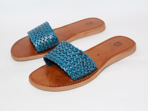 Sandale de plage en vrai cuir pour Femme