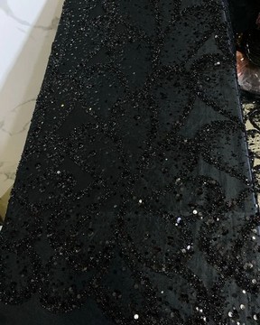 Beaded lace, fabric for wedding, lace for wedding dress, lace   (5 yards )