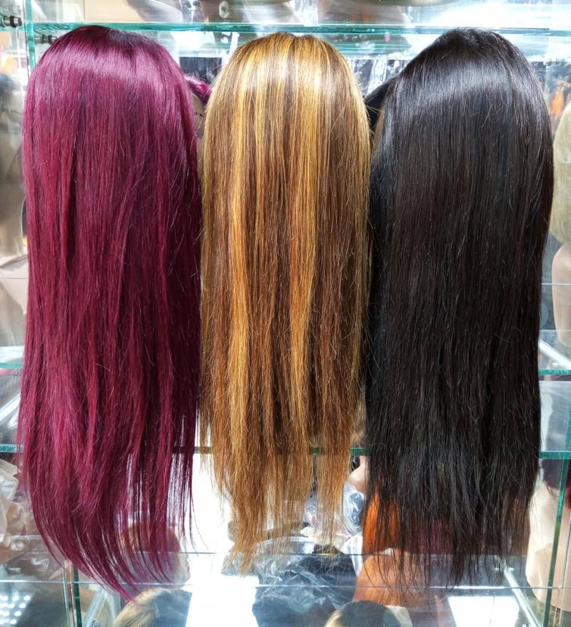 Perruque Cheveux Humains Indiens Noir Lisse - 24 Pouces (60,96 Cm) - Neuf