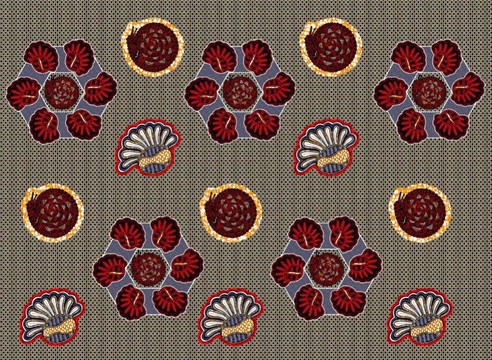 6 YARDS WAX PAGNE WAX AFRICAN FABRIC ANKARA PRINTED FABRIC
