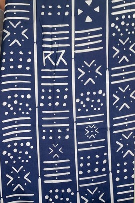 Satin/Soie  en motif du tissu wax OLUWA