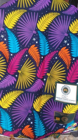 African Wax fabrics 100% cotton 2 yards "fan"