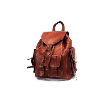 100% handmade high quality genuine leather backpack.