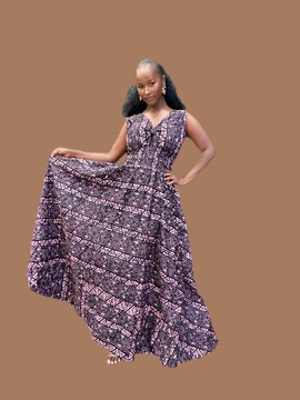 ROBE EN WAX AVEC POCHES -