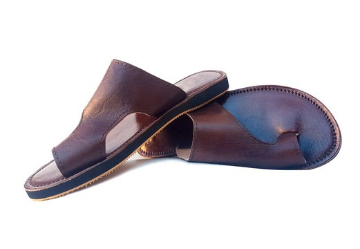 Real leather beach sandal