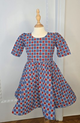 Robe Ifeoma en tissu Africain pour fille