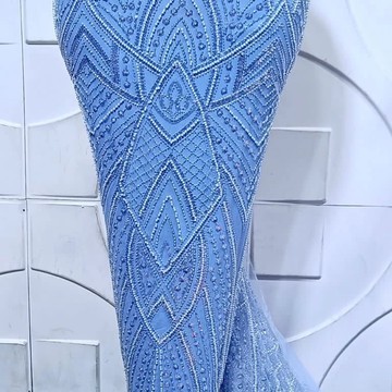 Beaded Lace fabric, luxury lace (5 yards)