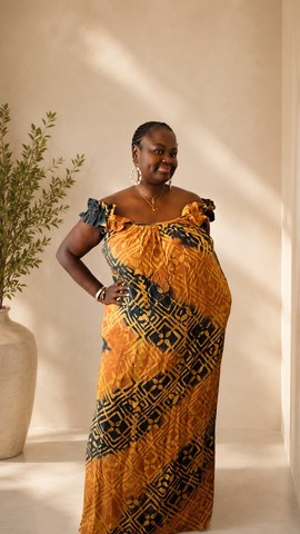 Robe en coton batik
