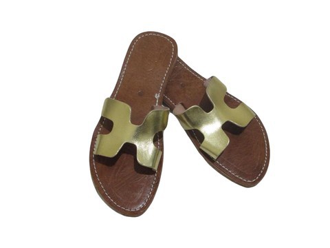 Sandale de plage en vrai cuir pour Femme