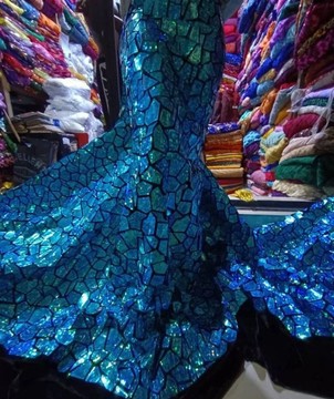 Tissu en dentelle perlée, 5 yards