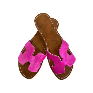 Sandale en cuir véritable haute qualité fait main mode femme
