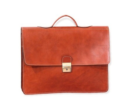 100% handmade genuine leather business briefcase.