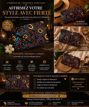 Pochette en wax