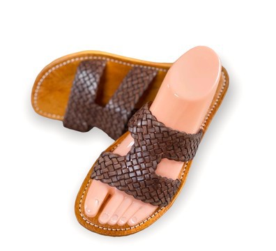 Sandale en cuir véritable haute qualité fait main mode femme