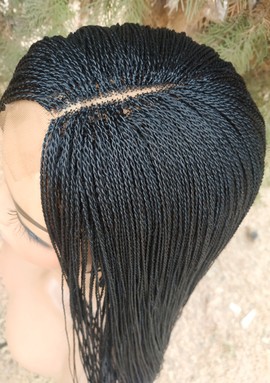 Braids wig,micro braids , single part lace closure wig