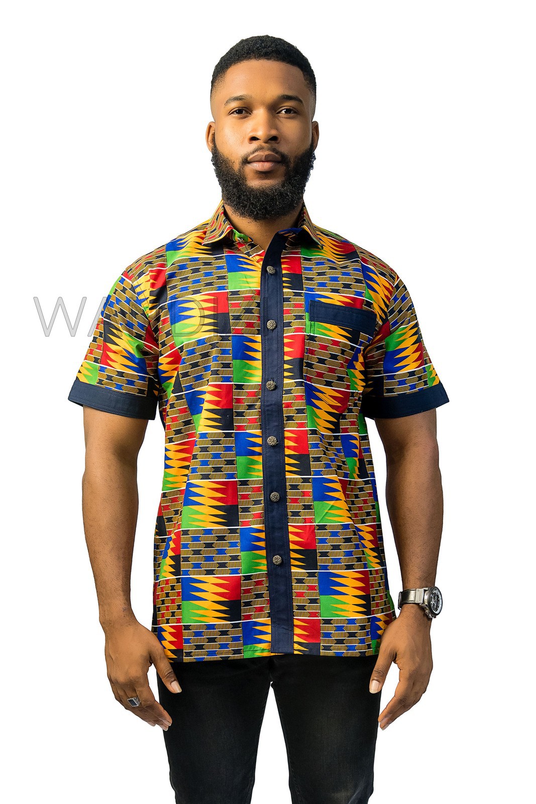kente dress shirt Kente Shirt, African Men Clothing, African Mens Wear, Ankara Shirt by w