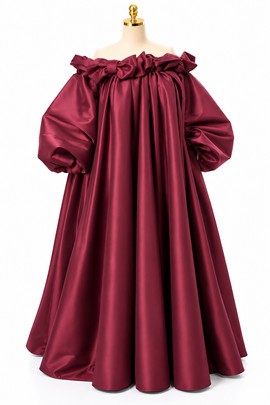 Le caftan satiné Burgundy Royalty