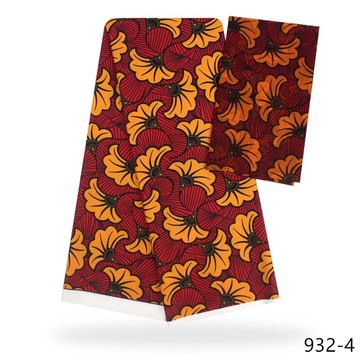 6 yards african wax fabric fluid silk fabric Pattern: wedding flower