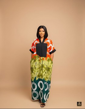 Maxi-kaftan en batik