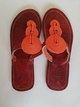 African beaded sandals, Masai sandals, African leather sandals, Beach sandals, Boho sandals