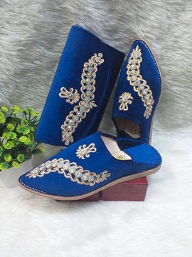 Ensemble de babouche et portefeuille pour femme fait main