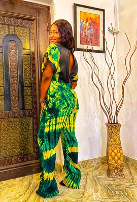 African Belle Adire Jumpsuit With A Difference