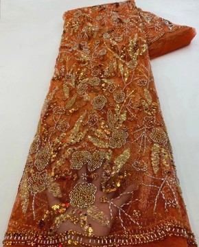 Tissu en dentelle perlée, 5 yards