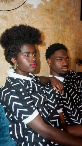 Polo coton &amp; wax unisexe « Abidjan »