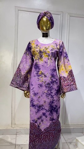 African Embroidered Kaftan/ Vlisco Batik wax/ African Boubou/ Ankara Bubu Kaftan