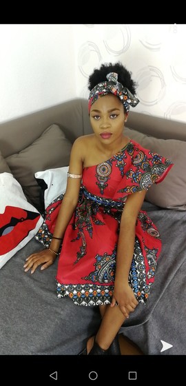 Red African dress