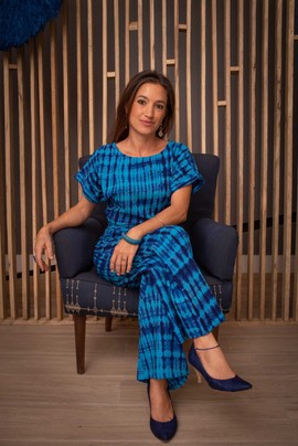 Ensemble deux pièces Ayame en tissu souple mauritanien
