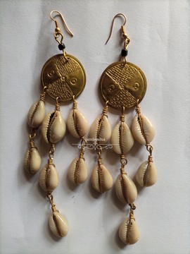Boucles d'oreilles africaines en laiton, bijoux en laiton