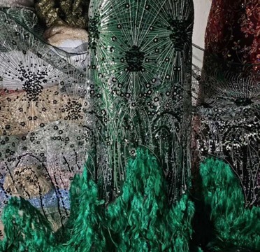 Beaded lace, fabric for wedding, lace for wedding dress, lace   (5 yards )
