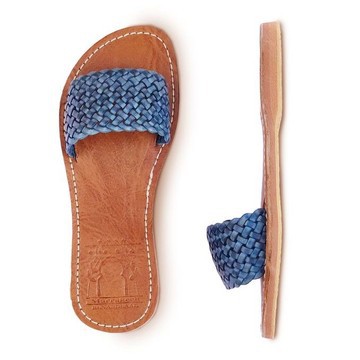 Sandale de plage en vrai cuir pour Femme