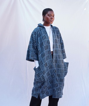 September in Accra Hooded Bogolan Cloak (Pre-Order)