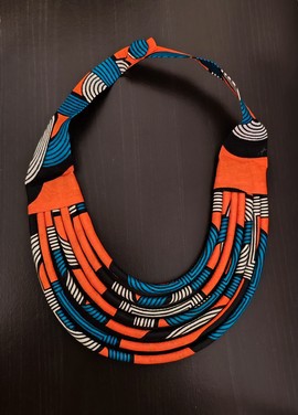 Orange wax necklace