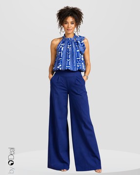 Wide bardot blouse in satin silk