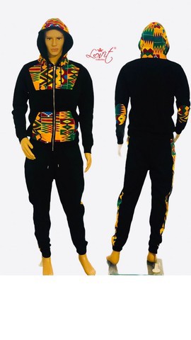 Kente pattern jogging set