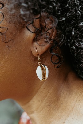 Caurine 🐚Golden gold earrings "Blondie"