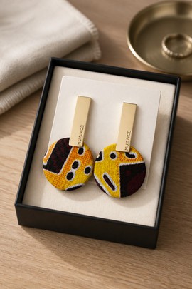 Boucles d'oreilles en wax doré