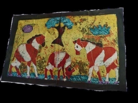 tableau batik seine du village013