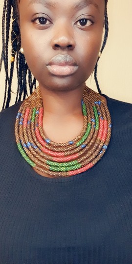 Collier Massaï en Wax