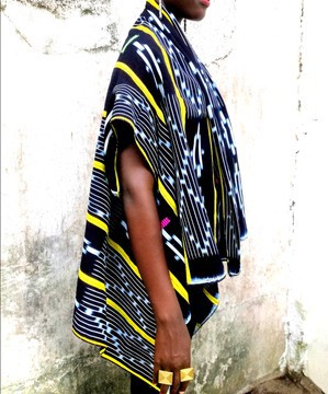 Baoulé woven cotton afro kimono