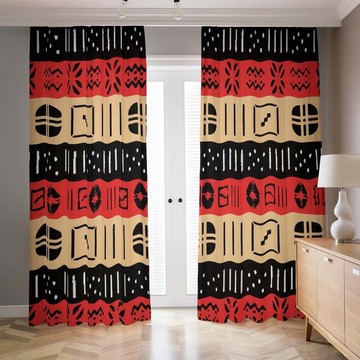 Colourful African Print Blackout Curtains Tribal (Two-Piece) LARGER SIZES AVAILABLE