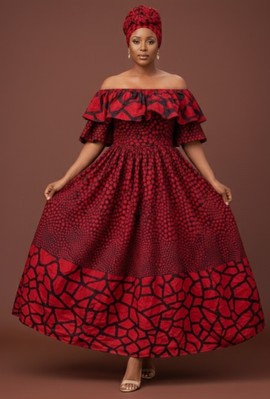 Stunning Off-Shoulder Red Maxi Dress