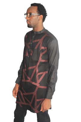 Black Long sleeve Shirt With Detailings