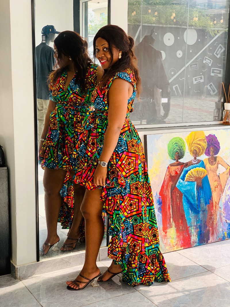 High low Ankara Infinity Dress,African Infinity Wrap Dress, Ankara Part -  ANKA