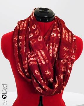 Modular Snood Scarf in Silk Chiffon