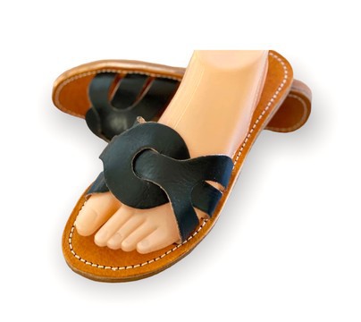 Sandale en cuir véritable haute qualité fait main mode femme